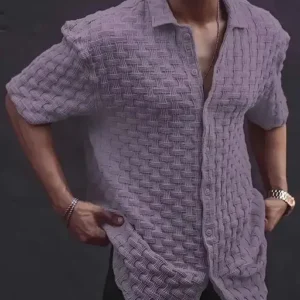 MORE N MORE TRENDZ Men Slim Fit Plain Chattai Design Casual Shirt For Men